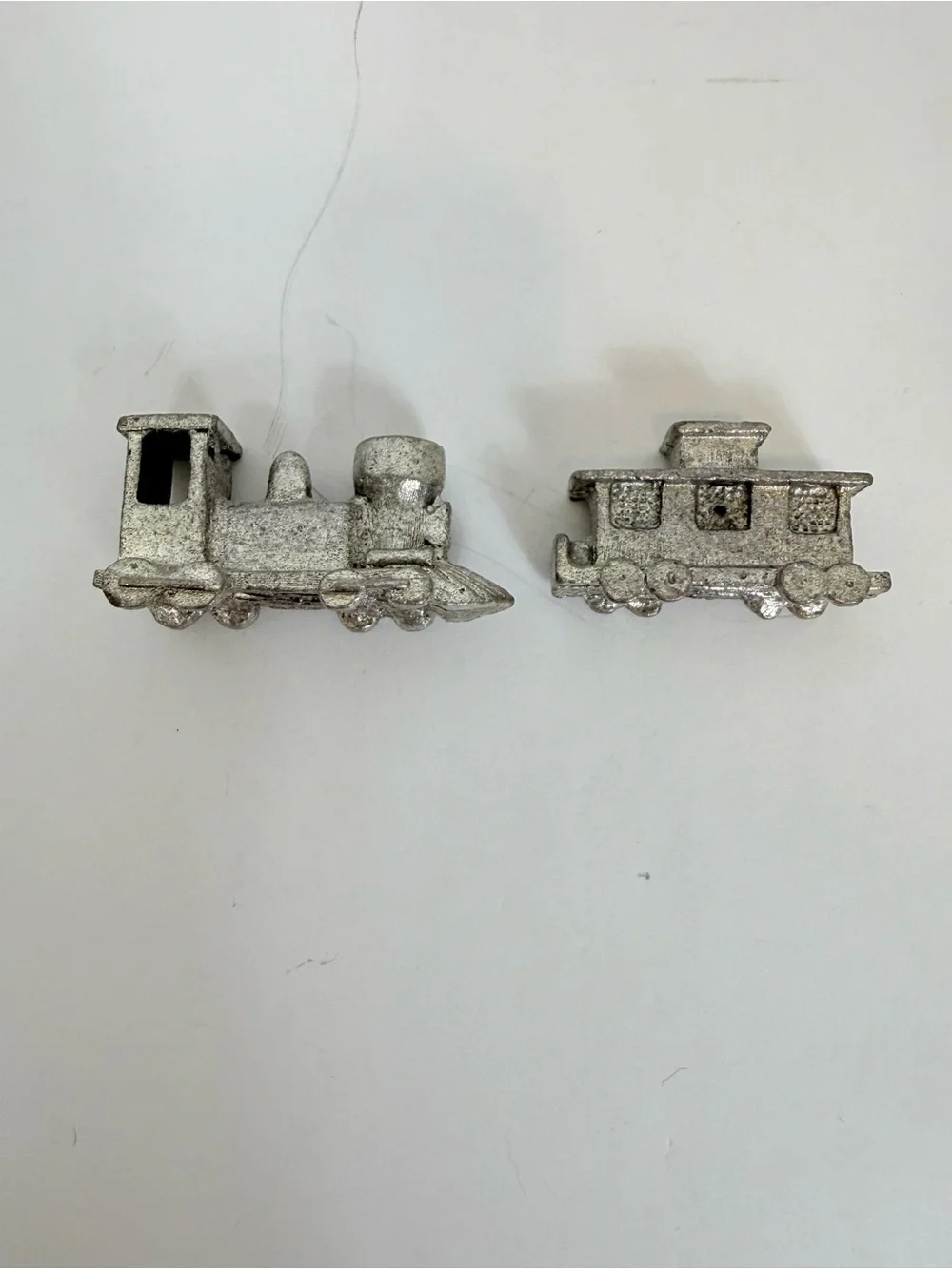 Vintage Metzke Pewter Train Birthday Candle Holders 1984 6 Pieces